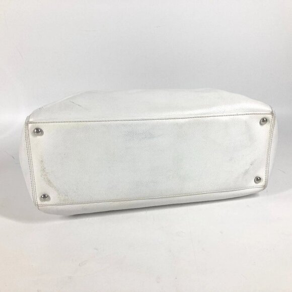 CHANEL Executive CC Shoulder Bag Tote Bag Caviar Leather White/SilverHardware - Picture 9 of 14